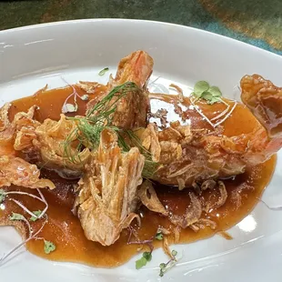 Koong Ma Kham - Tamarind Sauce
 seafood