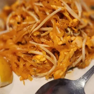 Chicken pad thai So far the best pad thai I&apos;ve had in LV