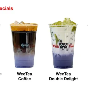 a variety of drinks