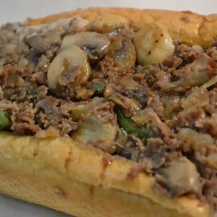 a half eaten sandwich