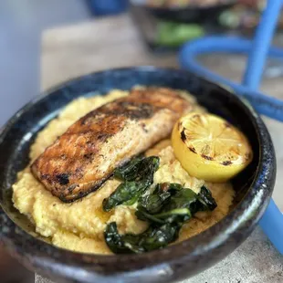 Salmon &amp; grits