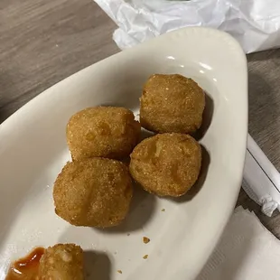 Hush puppies. The kids hit &apos;em before I snagged a pic