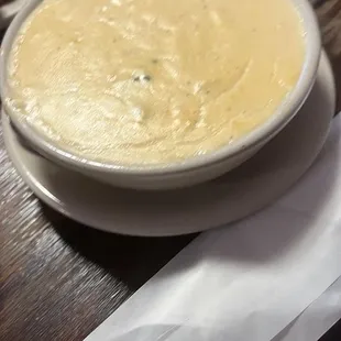 This is the cheese sauce/corn crab bisque. Same exact product.