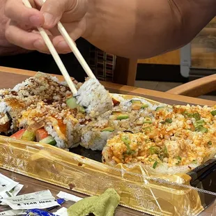 Our friends' sushi plate