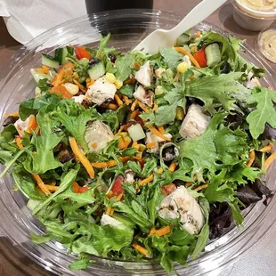 Cyo salad w chicken ($12)