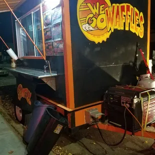 a food truck at night