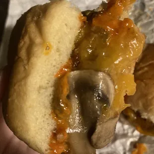 Loco moco sliders, rich little 2pk of tasty cheesy delight.