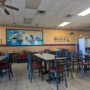 Inside much nicer than you'd think from the poster covered doors