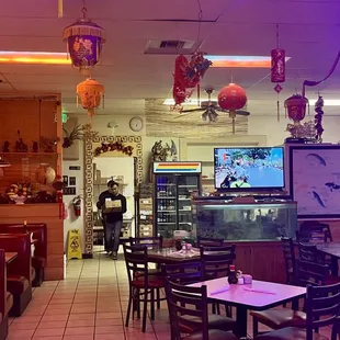 the interior of the restaurant