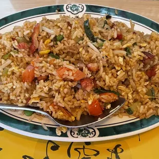 Thai style barbecue fried rice.