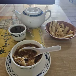 Hot and sour soup.