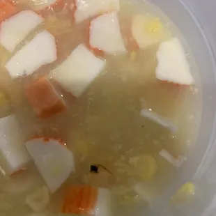 In the corn and crab soup there was a roach !!!!  save your money don&apos;t eat there