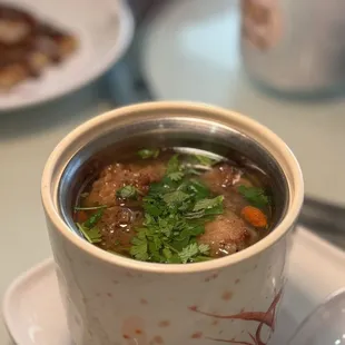 Homemade pork ribs soup - pork short ribs, goji berry, chinese herbal