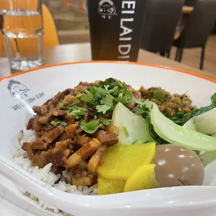 Shredded Pork Belly Over Rice