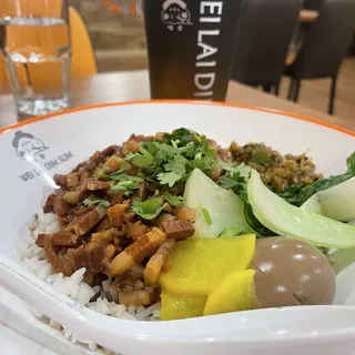 Shredded Pork Belly Over Rice