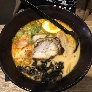 Spicy pork ramen.