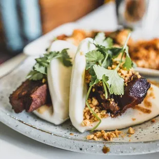 Braised Beef Bao and Braised Pork Belly Bao