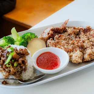 R1. Pork Chop Rice Plate