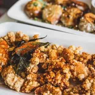 Salt and Pepper Chicken with Basil