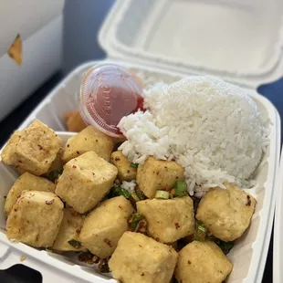 Salt and Pepper Tofu Lunch