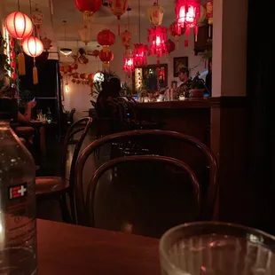 the interior of a chinese restaurant