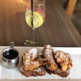 Baked Ciabatta French Toast with Fried Chicken