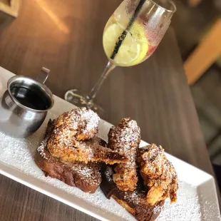 Baked Ciabatta French Toast with Fried Chicken