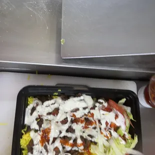 Beef, Gyro over rice