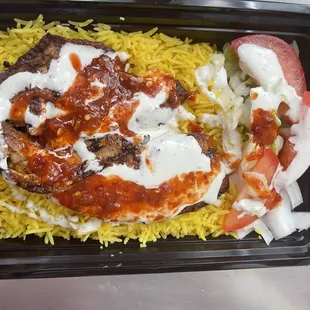 Special fish over rice