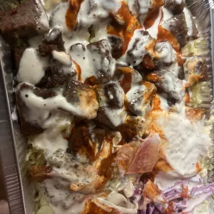 7. Beef Gyro over Rice Plate