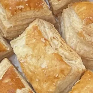 a plate of pastries on a table
