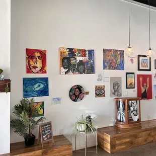 More art on walls. Most for sale.