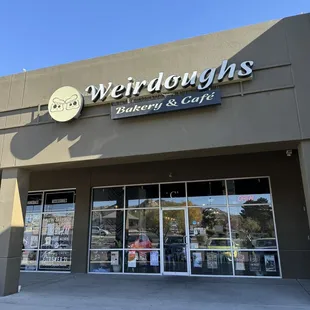 the front of the building