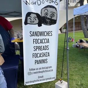 a sign for sandwiches and breads