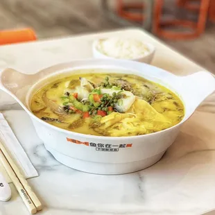 Green Sichuan Pepper Sauerkraut Fish Soup