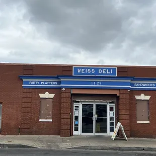 the front of the building