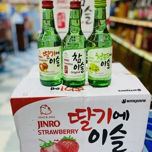 Korean Jinro Soju now sold here at Welco!!! Variety of flavors.