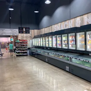 Ice cream and cold desserts are moved next to seafood department