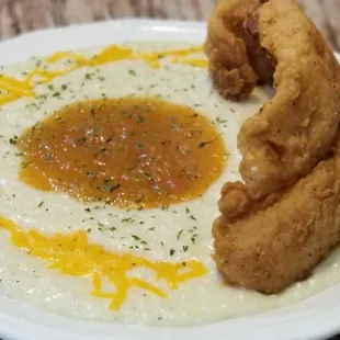 a plate of food on a table