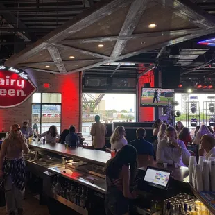 people at a dairy queen restaurant