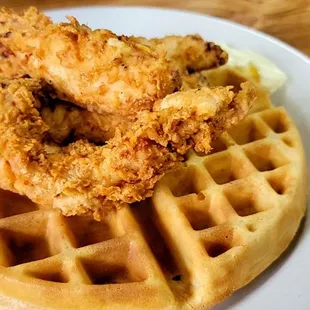 fried chicken and waffles
