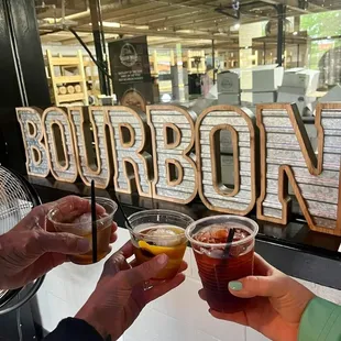 a group of people toasting