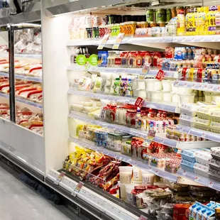 a grocery store filled with dairy products