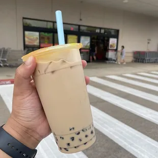 Classic milk tea with boba ($4.82)