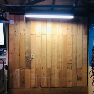 We had some extra wood for the garage.  Sweet!