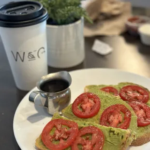 Avocado Toast + Rose Latte