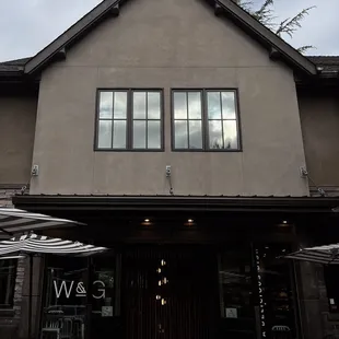 the front of a restaurant