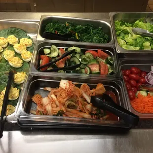 Well Being has the fresh food the spinach was seasoned to perfection with Asian flare.