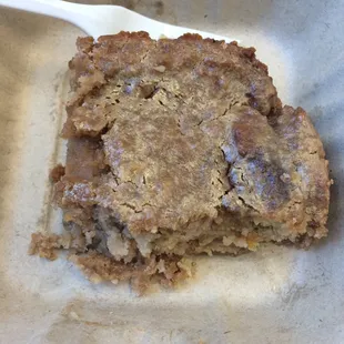 this photo does not do this any justice but my God ... This bread pudding was made from left over doughnuts and such