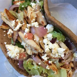 Chicken breast gyro from my favorite work eatery !!